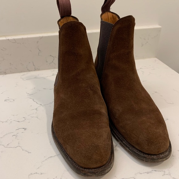 Jones Bootmakers Foresthill Suede Chelsea Boots in Brown - Picture 2 of 4